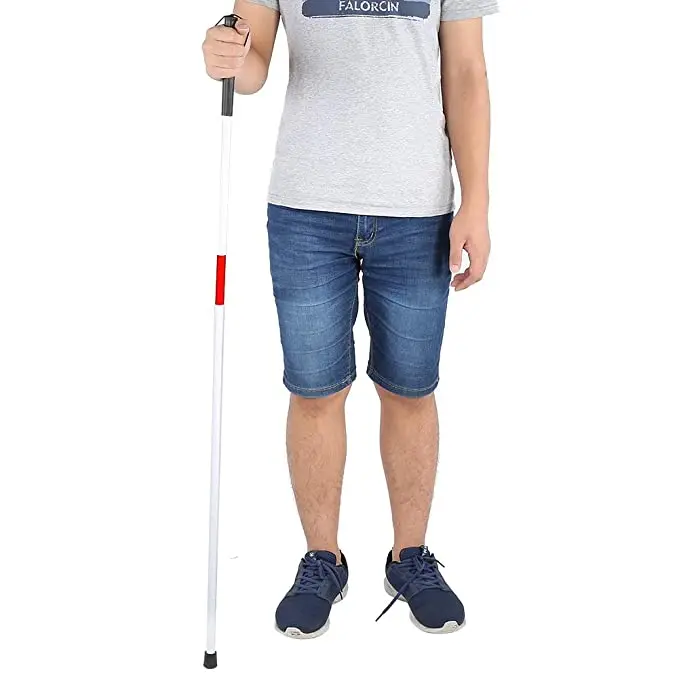 Blind Guide Cane Folding Walking Stick For Vision Impaired And Blind People  NEW