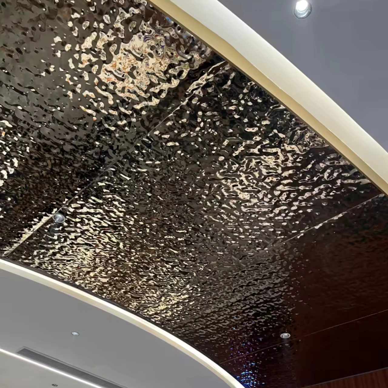 대나무 숯 거울 물 리플 나무 베니어 PVC 클래딩 WPC 금속 벽 패널 인테리어 장식 코 압출 시트| Alibaba.com