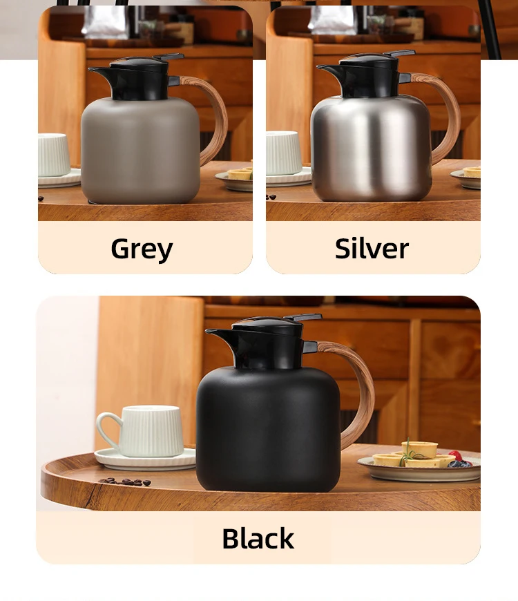 Fashion Modern Home Stainless Steel 304 Multi Color 2000 ml Portable Car Vaccum Keep Hot Cold Teapot Water Coffee Kettle Pot Set