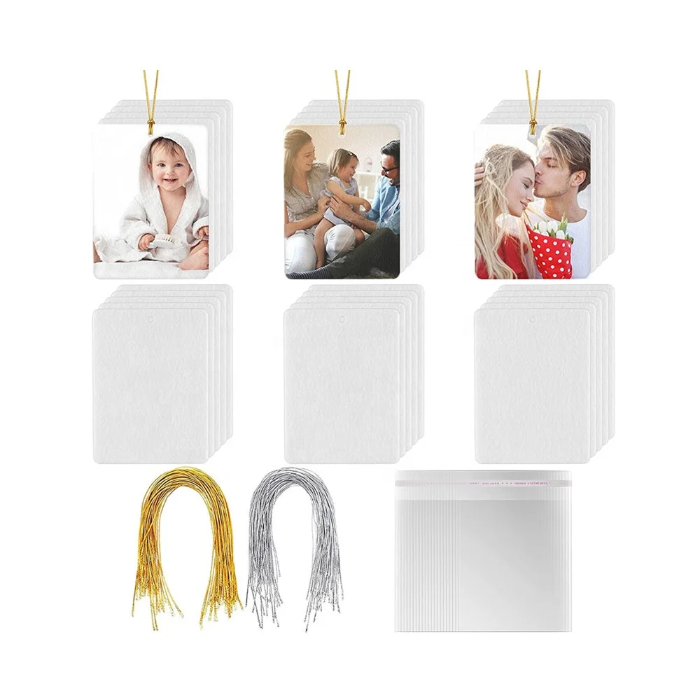 20Pcs Sublimation Air Fresheners Blanks Car Scented Hanging Sheets