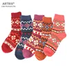 Large flower (thick line) women's socks