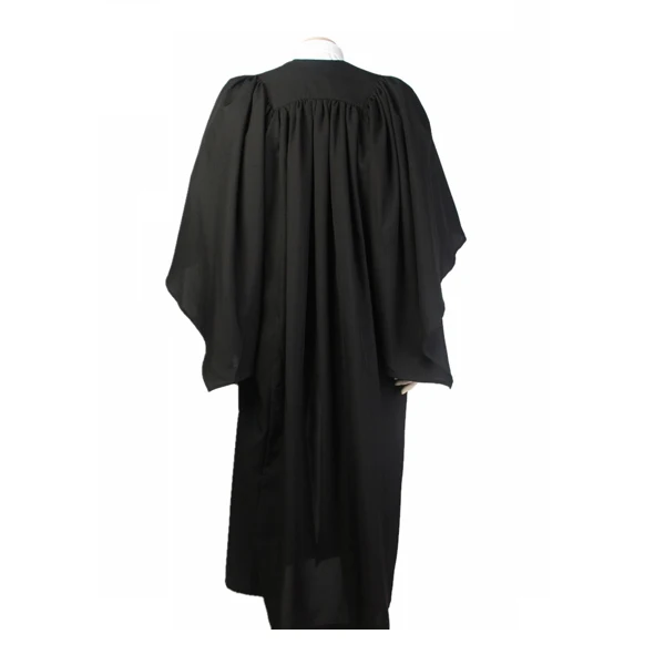 Unisex university graduation robe shown on graduate