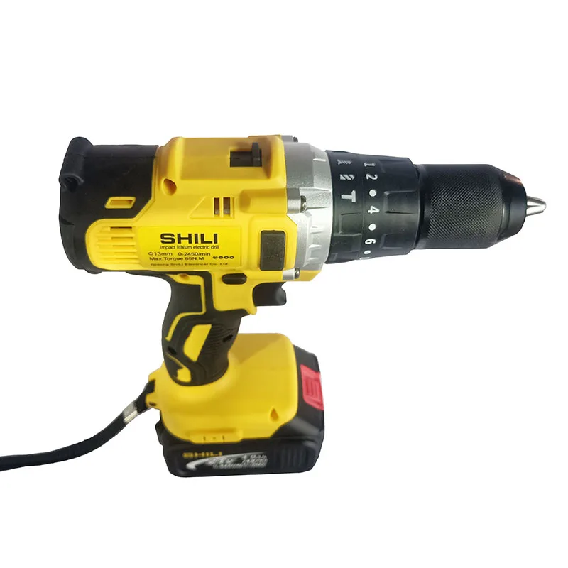 21V 4.0Ah Cordless Screwdriver Drill Set Battery Use Powerful Hand Drilling Machine