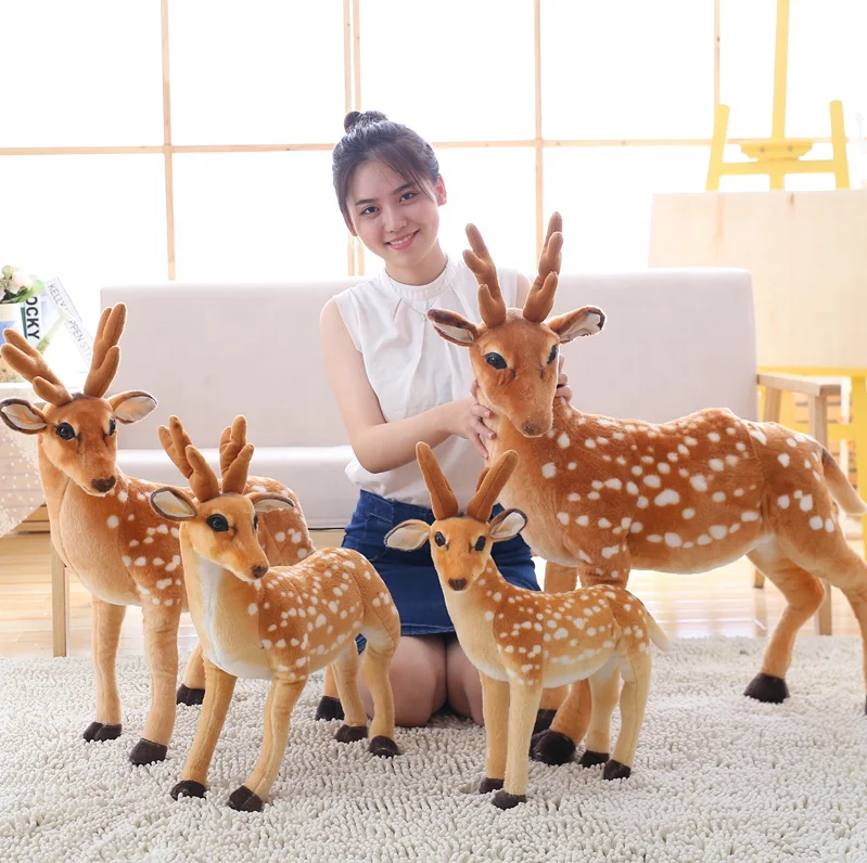 Hot selling Stuffed animal simulation giraffe deer large sika deer photography props for girls and children birthday gifts Alibaba