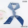 X508 simulation silk houndstooth blue