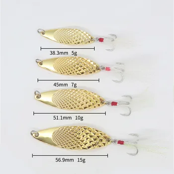 Horse Mouth Sequins Lure Fake Bait Leech Beak Bass Black Fish Reinforced Spoon Single Hook Zinc Alloy Lure Minnow Artificial – Metal Jig – view 3
