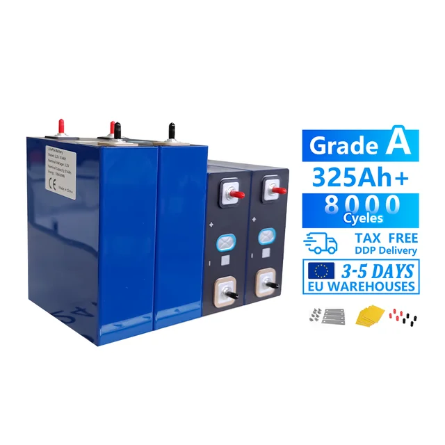 EU STOCK DEJIN 314Ah 3.2V Grade a LiFePO4 Cell+3~5 Days Delivery+Grade a Stud Welded+busbar+screw+actual 325Ah+