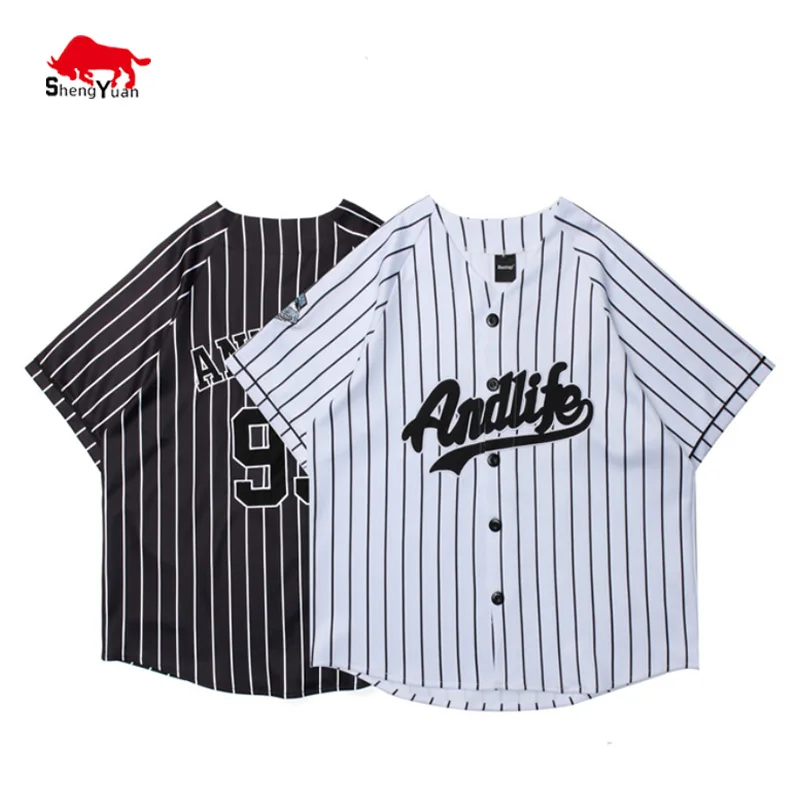Source Wholesale sublimation custom baseball jersey/vintage baseball jersey,fashion  stripe baseball jersey on m.
