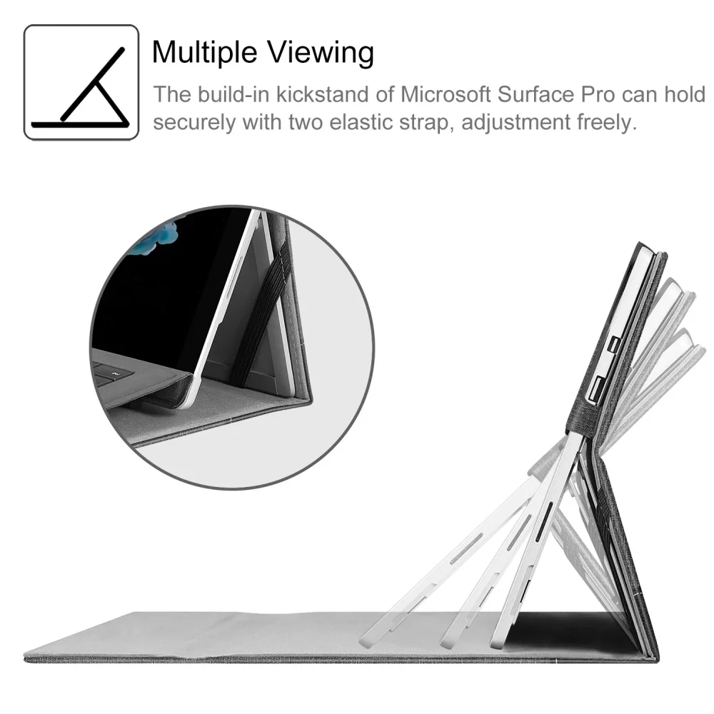 3 123 inch with pocket compatible with type cover keyboard laudtec-3