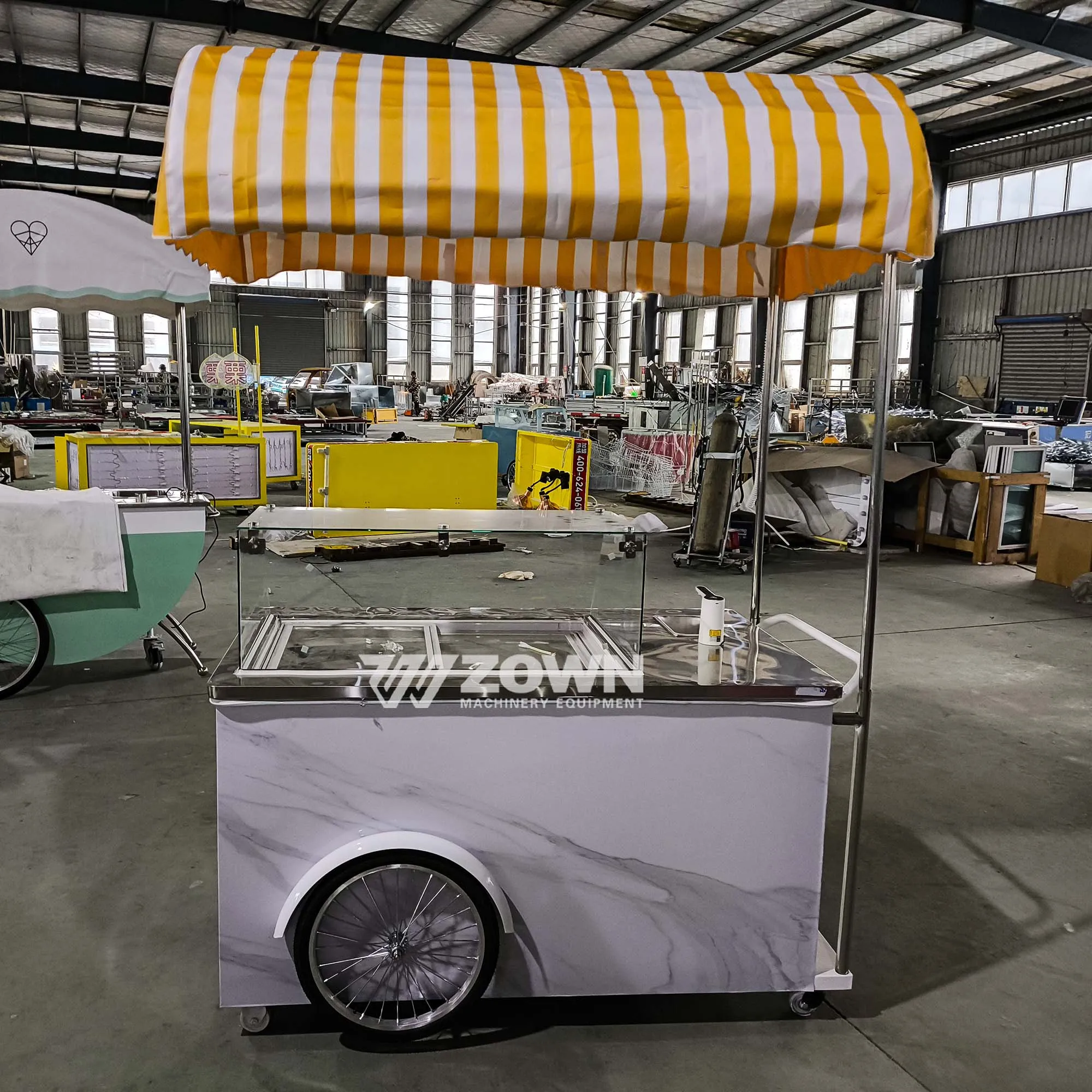 New Customized Style Pink Flower Display Street Food Trailer Full Equipment Mobile Snack Carts for Sale