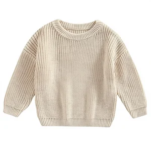 Girl Boy Knit Sweater Blouse Pullover Sweatshirt Warm Crewneck Long Sleeve Tops for Infant Toddler