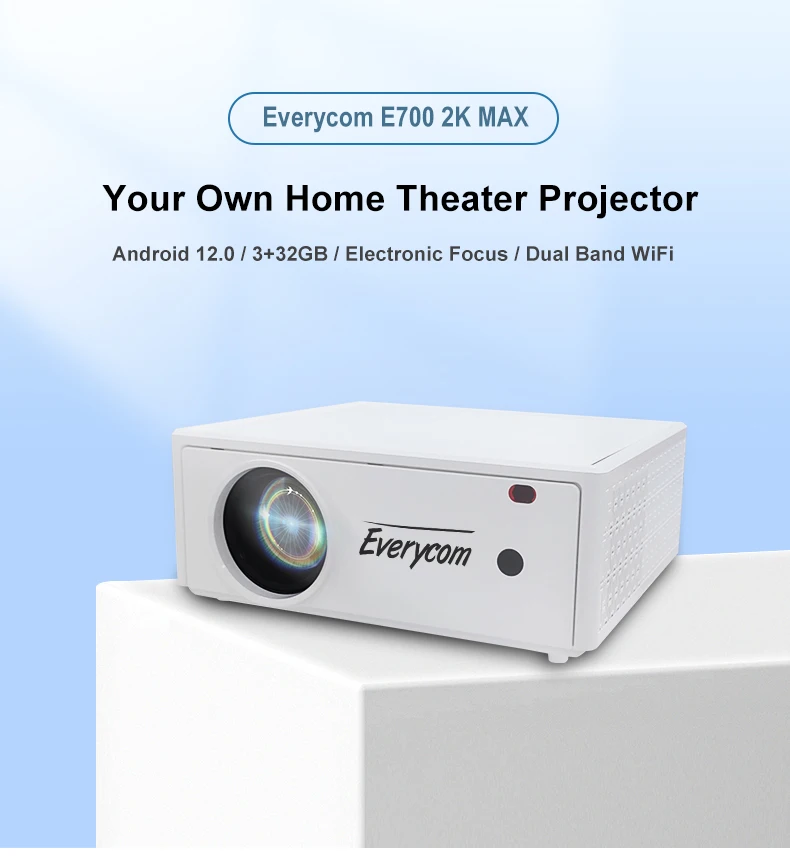 Everycom E700 2k Max Best Projector 3+32g Hd Wifi Video Android 12 ...