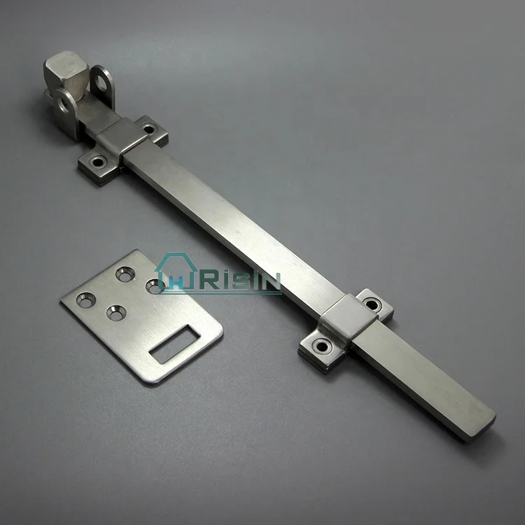 Сатиновый дверной болт из нержавеющей стали с квадратным верхом