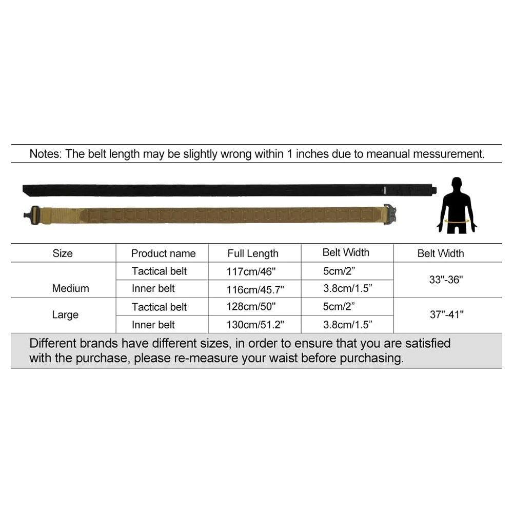 Sports Training Hunting Tactical Belt Durable Wear-resistant Waterproof Multifunctional Tactical Belt