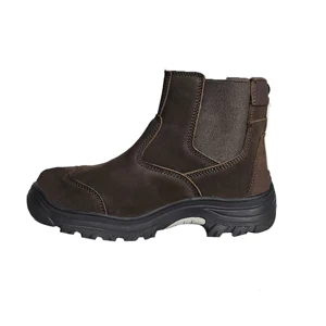 Crazy Horse Leather Hard Wearing Boots Anti Smash Puncture-proof Anti slip Safety Shoe Can OEM Security Boots Wholesale Footwear