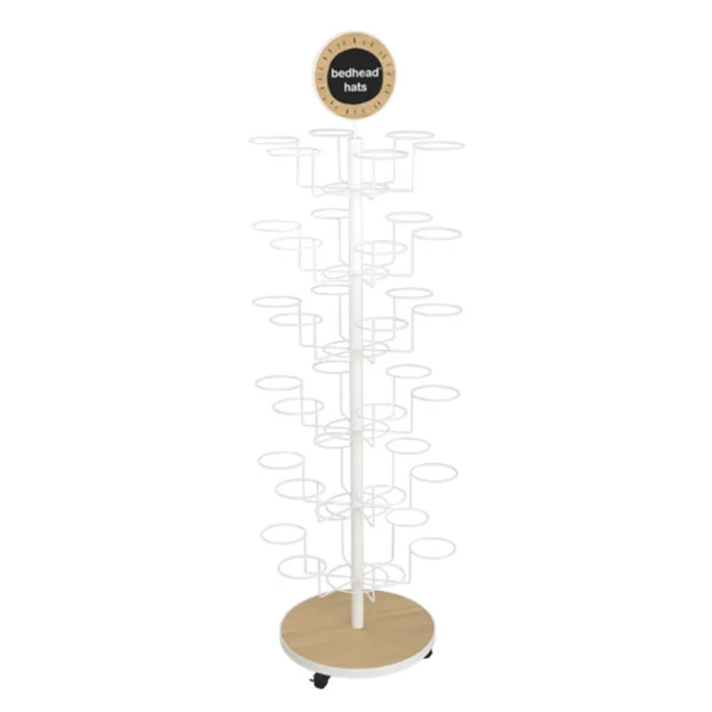 Custom Wooden Hat Display Stand Retail Sport Store Shop Floor Stand