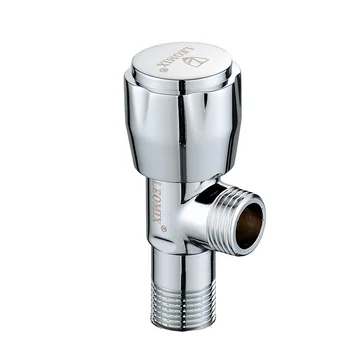 LEOMIX  Bathroom  1/2" 197g   Brass  Body with  Plastic Handle  with  Full Brass Cartridge  Angle Valve