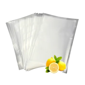 Transparent 100pcs Reusable embossed Vacuum Seal Bag BPA free foodsavor Sous Vide cooking pouch Textured Vacuum Sealer Bag