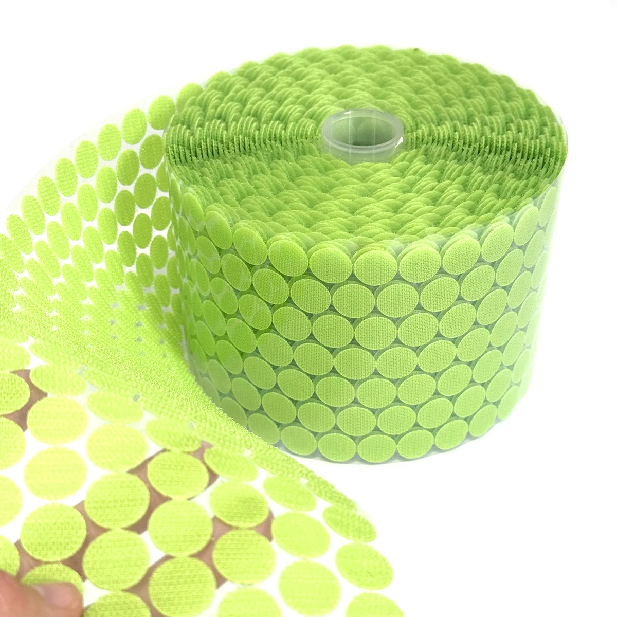 Customizable Round Velcroes Strongly Paste with White Dots 15mm