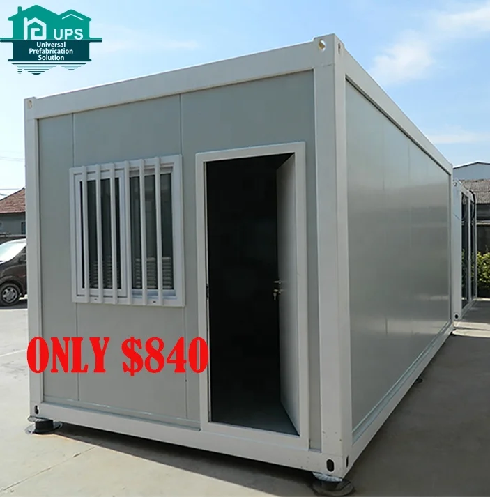 UPS Cheap portable prefabricated mini flat pack container house For warehouse living or office