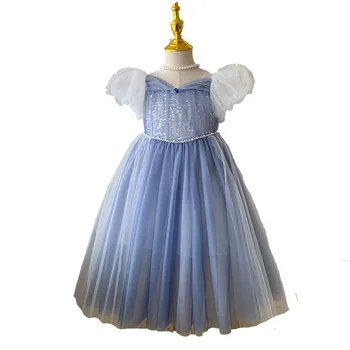 2024 baby girl dress summer Cinderella high-end fashionable flower girl dress performance baby princess dress