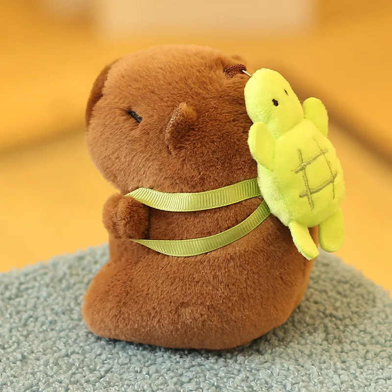 Custom Plush 10cm Capybara Keychain Toy - Cute Stuffed Animal for