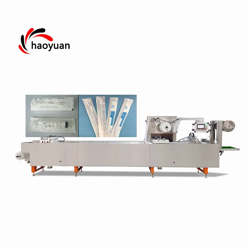 HY-420 HAOYUAN Spritzen Nadel Tischblister Thermobildner Vierseitenverschluss Verpackungsmaschine