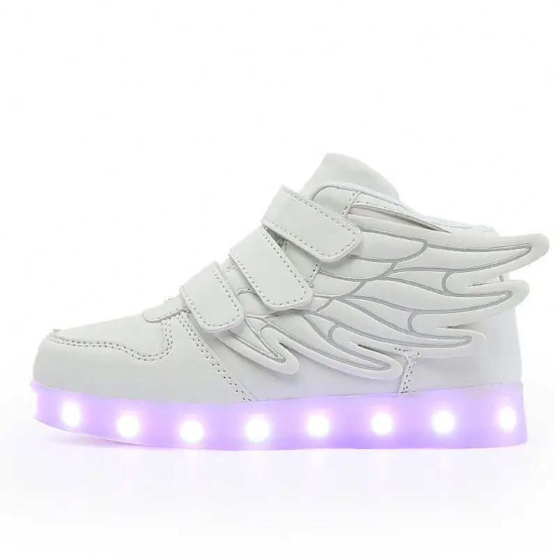 Kids Light up Shoes with wing Children Led Shoes Boys Girls Glowing Luminous Sneakers USB Charging Boy Fashion Shoes