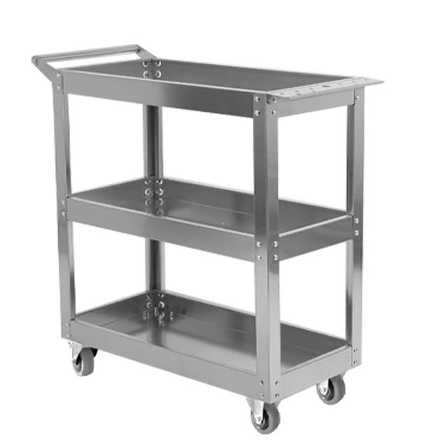 Multi-Functional Stainless Steel Car Storage Tool Cabinet Thickening Car Repair Workshop Moving Parts Trolley