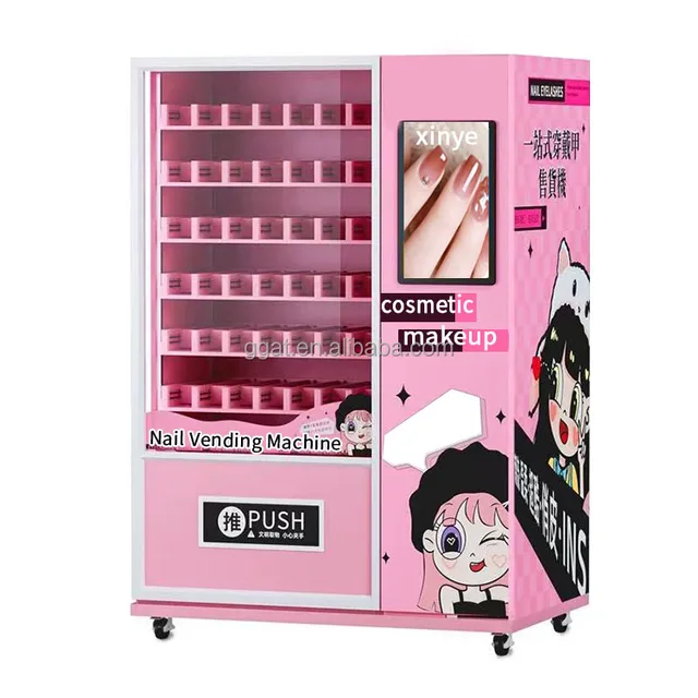 24-Hours Self-service Beauty Makeup Vending Machine  Nails Art and  Wearable Nail  Vending Machine  for Small Businesses