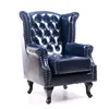 Dark Blue Oil Wax Leather