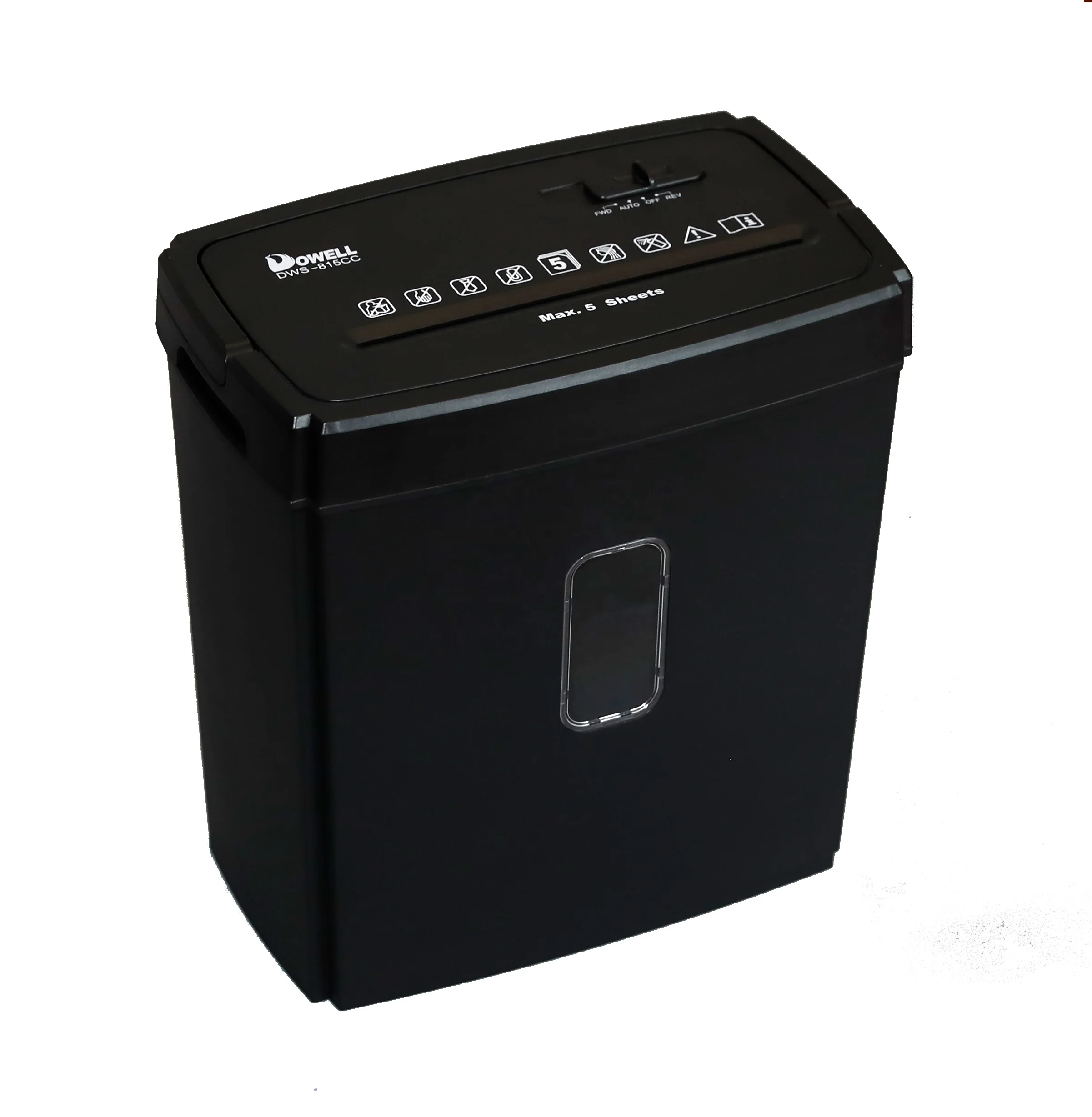 5 Sheets Cross Cut 4x35mm Paper Shredder Machine Continous Shredding 5mins Office