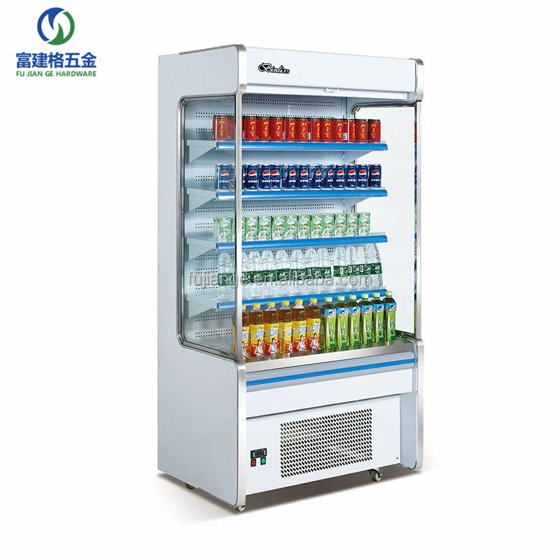 Supermarket Yogurt Display Refrigerator Commercial Store Vegetable Fruit Beverage Beer Cooling Storage Fridge with Tiers