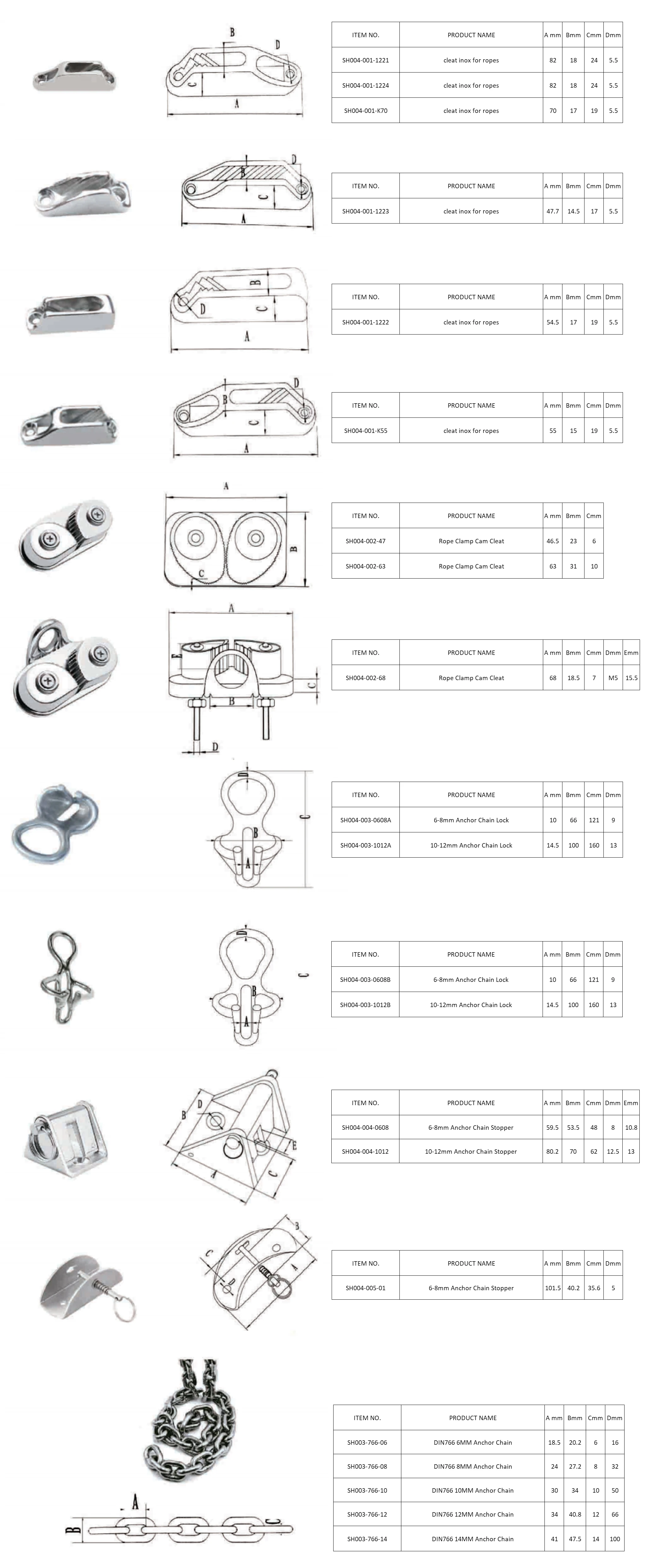 product customized din766 standard 316 stainless steel mirror polished 8mm anchor chain-12