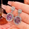 Platinum dried rose ear studs