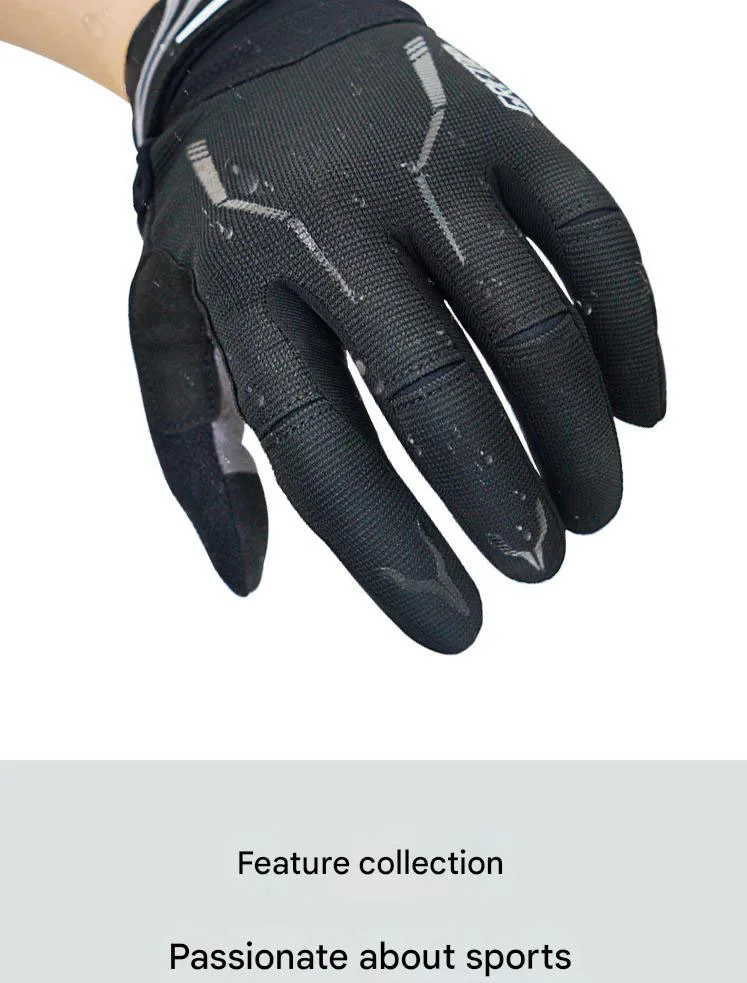 Men's and Women's Full-Finger Anti-Slip Shock-Absorbing Motorcycle Gloves Bicycle Riding Equipment