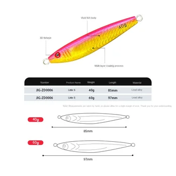 In Stock Wholesale S-Shaped Iron Plate Bait Artificial Hard Bait 40g/60g Lead Fishing Lure for Saltwater Boat Fishing Hooks – Hard Lure – view 4