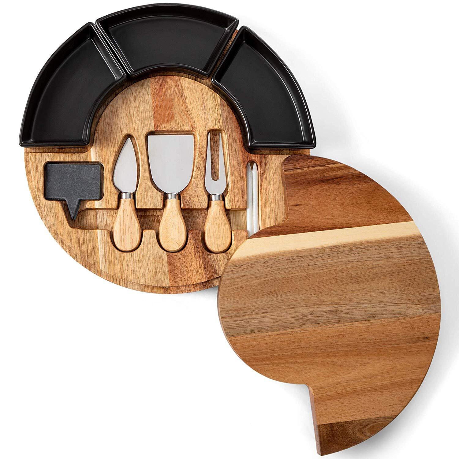 Набор доски для сыра и ножей, полный набор доски для резки сыра