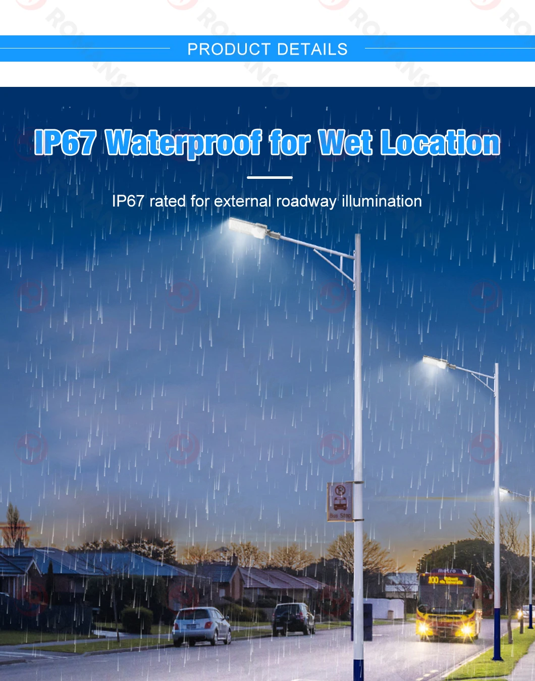 LED Street Light 5 Years Warranty 180lm/w ETL IP67 50W 100W 150W 200W Outdoor LED Street Light
