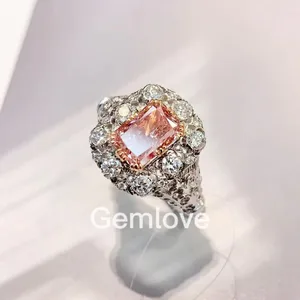 9K/18K Gold 2CT Diamond Ring with 1.1CT Side Stones, 7.155g Lab-Grown/Natural Diamond Wedding Set, GIA/IGI Certified for Women