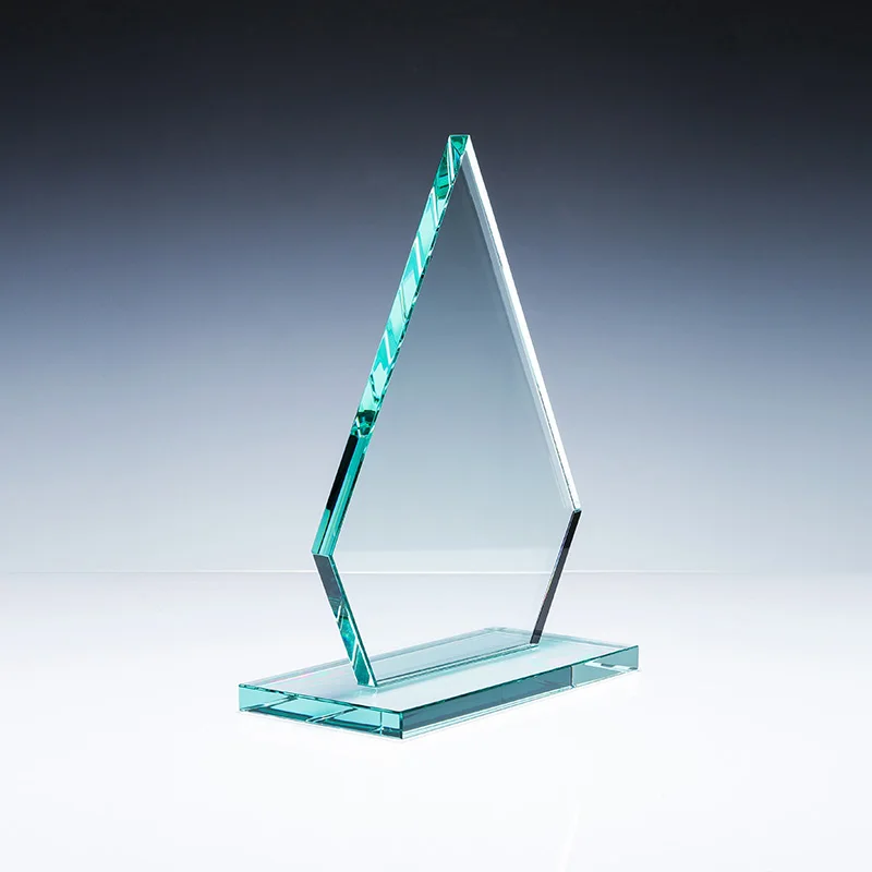 2023 Commercial decoration custom blank crystal trophy Glass trophy supplier