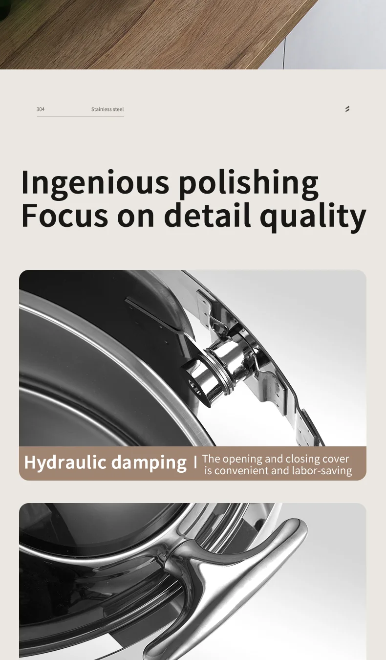 Catering Buffet Chafing Dishes Visual Oval Stainless Steel Chafing Dish For Hotel Supplies