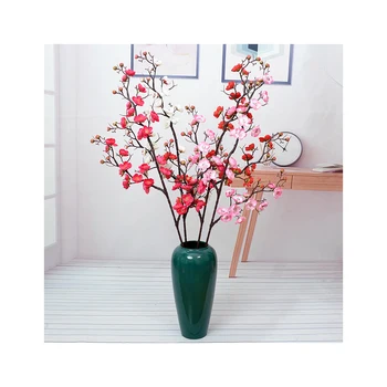 Artificial flower false plum tree branches Chinese garden silk flower home decoration flower lying long branches of the plum tre