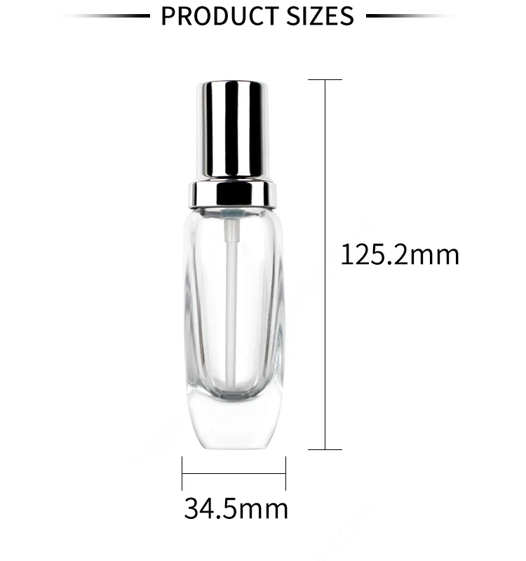 Wholesale custom 30ml empty cosmetic liquid foundation container glass bottle with pump details