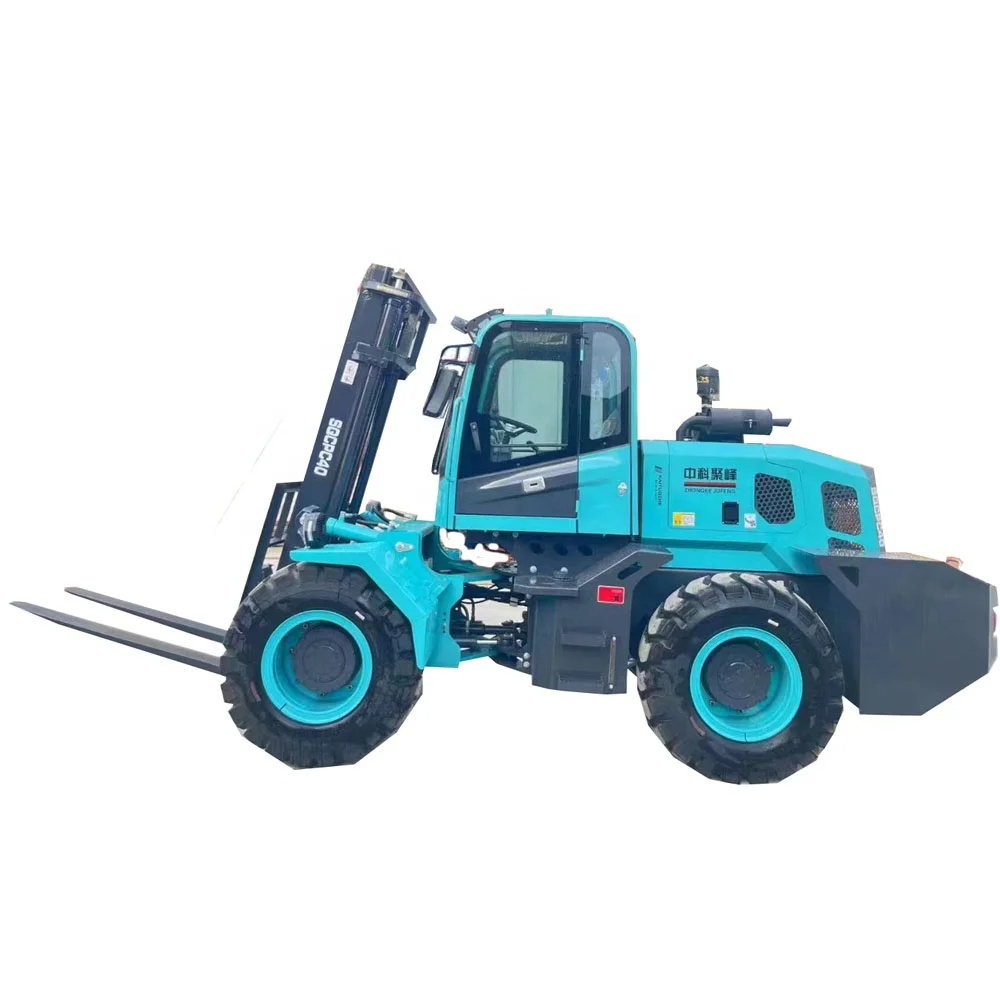 SQMG on sale CE  rough terrain  forklift  four  wheel drive diesel 4 ton  multifunctional construction All terrain Forklift