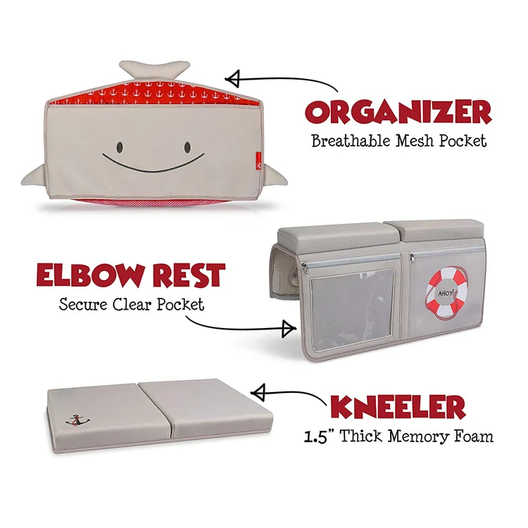 Nonslip Bathing Soft Kneeling Mat Foldable Cushion Quick Drying Baby