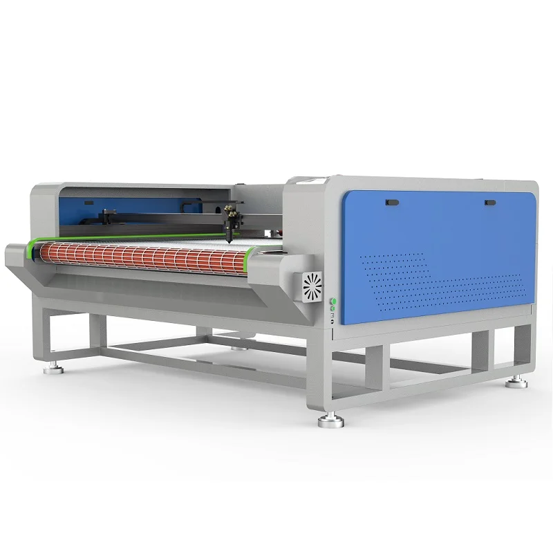 Automatic Vision Laser Cut Machine for Printed Textiles Fabrics 1610-for Rubber Supports AI & BMP Graphic Format
