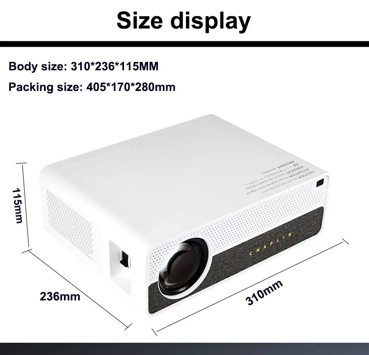 PEO015 4K Projector Home Theater Portable Android Mini Smart Projector ($20 Extra For Android)