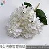 Ramo de 5 cabezas de hortensia copo de nieve WY blanco