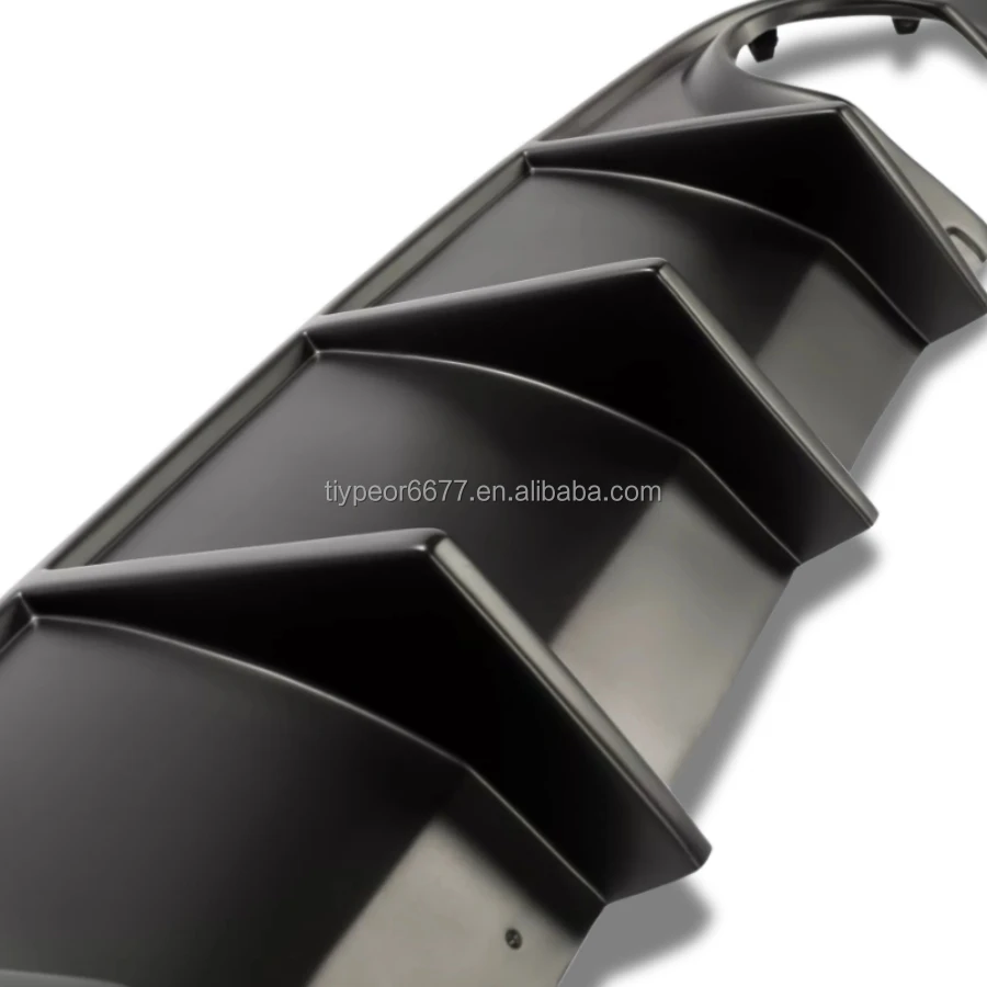 product rear diffuser splitter for dodge charger srt 2015   2022 rear bumper glossy black diffuser lip pp valance shark fin muscle car-8